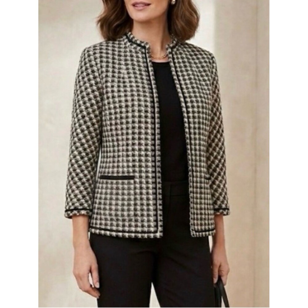 TALBOTS Tweed Overcoat Blazer Jacket Size 10